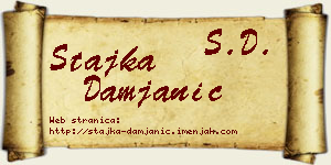 Stajka Damjanić vizit kartica